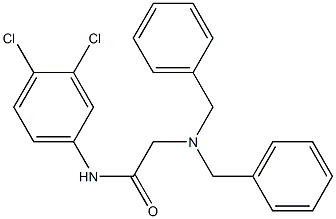 2-(dibenzylamino)-N-(3,4-dichlorophenyl)acetamide Struktur