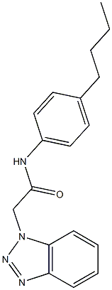 2-(1H-1,2,3-benzotriazol-1-yl)-N-(4-butylphenyl)acetamide Struktur