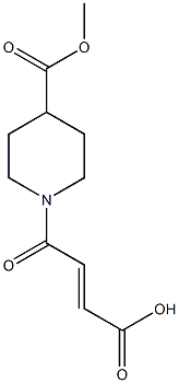 (2E)-4-[4-(methoxycarbonyl)piperidin-1-yl]-4-oxobut-2-enoic acid Struktur