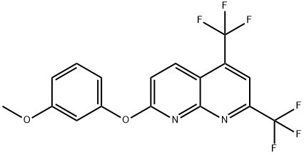 1,8-Naphthyridine,7-(3-methoxyphenoxy)-2,4-bis(trifluoromethyl)-(9CI) Struktur