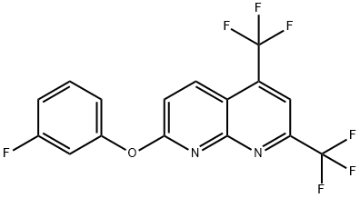 1,8-Naphthyridine,7-(3-fluorophenoxy)-2,4-bis(trifluoromethyl)-(9CI) Struktur