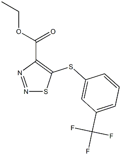 ethyl 5-{[3-(trifluoromethyl)phenyl]sulfanyl}-1,2,3-thiadiazole-4-carboxylate Struktur