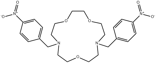 7,13-Bis[(4-nitrophenyl)methyl]-1,4,10-trioxa-7,13-diazacyclopentadecanedihydrochloride Struktur