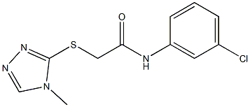 N-(3-chlorophenyl)-2-[(4-methyl-4H-1,2,4-triazol-3-yl)sulfanyl]acetamide Struktur