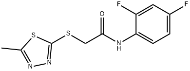 N-(2,4-difluorophenyl)-2-[(5-methyl-1,3,4-thiadiazol-2-yl)sulfanyl]acetamide Struktur