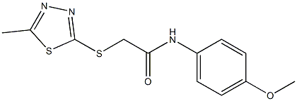 N-(4-methoxyphenyl)-2-[(5-methyl-1,3,4-thiadiazol-2-yl)sulfanyl]acetamide Struktur