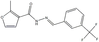 2-methyl-N'-[3-(trifluoromethyl)benzylidene]-3-furohydrazide Struktur