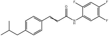 (2E)-3-[4-(2-methylpropyl)phenyl]-N-(2,4,5-trifluorophenyl)prop-2-enamide Struktur