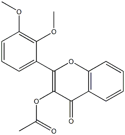 2-(2,3-dimethoxyphenyl)-4-oxo-4H-chromen-3-yl acetate Struktur