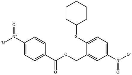 [2-(cyclohexylsulfanyl)-5-nitrophenyl]methyl 4-nitrobenzoate Struktur