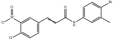 (2E)-N-(4-bromo-3-methylphenyl)-3-(4-chloro-3-nitrophenyl)prop-2-enamide Struktur