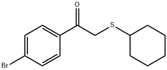 1-(4-bromophenyl)-2-(cyclohexylsulfanyl)ethan-1-one Struktur