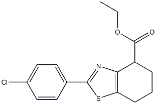 ethyl 2-(4-chlorophenyl)-4,5,6,7-tetrahydro-1,3-benzothiazole-4-carboxylate Struktur