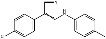 (2E)-2-(4-chlorophenyl)-3-[(4-methylphenyl)amino]prop-2-enenitrile Struktur