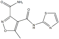 3,4-Isoxazoledicarboxamide,5-methyl-N4-2-thiazolyl-(9CI) Struktur