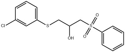 1-(benzenesulfonyl)-3-[(3-chlorophenyl)sulfanyl]propan-2-ol Struktur