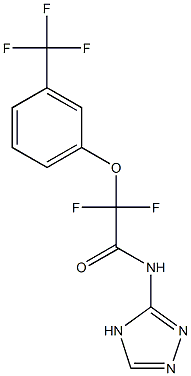 2,2-difluoro-N-(4H-1,2,4-triazol-3-yl)-2-[3-(trifluoromethyl)phenoxy]acetamide Struktur