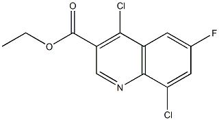 ethyl 4,8-dichloro-6-fluoroquinoline-3-carboxylate Struktur