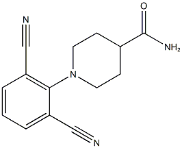 1-(2,6-dicyanophenyl)piperidine-4-carboxamide Struktur