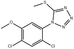 1-(2,4-dichloro-5-methoxyphenyl)-5-(methylsulfanyl)-1H-1,2,3,4-tetrazole Struktur