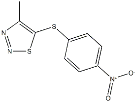 4-methyl-5-[(4-nitrophenyl)sulfanyl]-1,2,3-thiadiazole Struktur