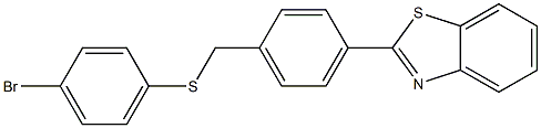 2-(4-{[(4-bromophenyl)sulfanyl]methyl}phenyl)-1,3-benzothiazole Struktur