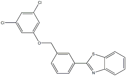 2-{3-[(3,5-dichlorophenoxy)methyl]phenyl}-1,3-benzothiazole Struktur