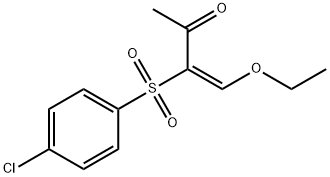 (3E)-3-(4-chlorobenzenesulfonyl)-4-ethoxybut-3-en-2-one Struktur