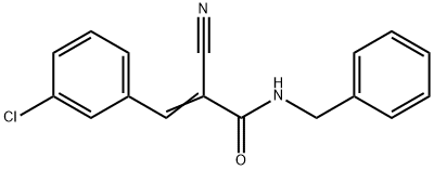 (2E)-N-benzyl-3-(3-chlorophenyl)-2-cyanoprop-2-enamide Struktur