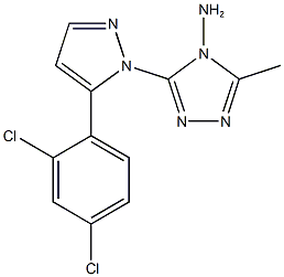 3-[5-(2,4-dichlorophenyl)-1H-pyrazol-1-yl]-5-methyl-4H-1,2,4-triazol-4-amine Struktur