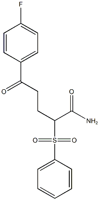 5-(4-fluorophenyl)-5-oxo-2-(phenylsulfonyl)pentanamide Struktur