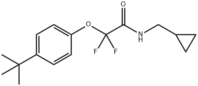 2-[4-(tert-butyl)phenoxy]-N-(cyclopropylmethyl)-2,2-difluoroacetamide Struktur