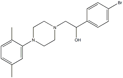 1-(4-bromophenyl)-2-[4-(2,5-dimethylphenyl)piperazin-1-yl]ethan-1-ol Struktur