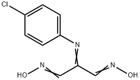 (E)-N-[(3E)-2-[(4-chlorophenyl)imino]-3-(hydroxyimino)propylidene]hydroxylamine Struktur