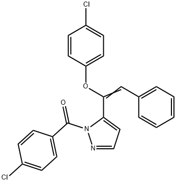 1-(4-chlorobenzoyl)-5-[(Z)-1-(4-chlorophenoxy)-2-phenylethenyl]-1H-pyrazole Struktur