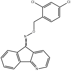 (5E)-N-[(2,4-dichlorophenyl)methoxy]-5H-indeno[1,2-b]pyridin-5-imine Struktur