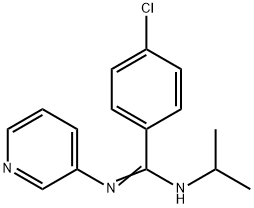 (E)-4-chloro-N'-(propan-2-yl)-N-(pyridin-3-yl)benzene-1-carboximidamide Struktur