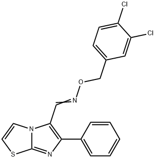 (E)-[(3,4-dichlorophenyl)methoxy]({6-phenylimidazo[2,1-b][1,3]thiazol-5-yl}methylidene)amine Struktur