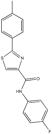 N-(4-fluorophenyl)-2-(4-methylphenyl)-1,3-thiazole-4-carboxamide Struktur