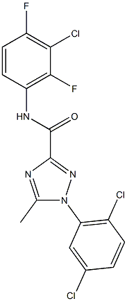 N-(3-chloro-2,4-difluorophenyl)-1-(2,5-dichlorophenyl)-5-methyl-1H-1,2,4-triazole-3-carboxamide Struktur