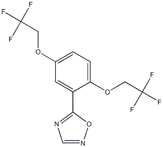 5-[2,5-bis(2,2,2-trifluoroethoxy)phenyl]-1,2,4-oxadiazole Struktur