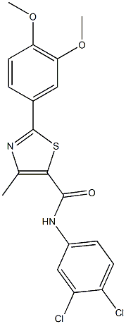 N-(3,4-dichlorophenyl)-2-(3,4-dimethoxyphenyl)-4-methyl-1,3-thiazole-5-carboxamide Struktur