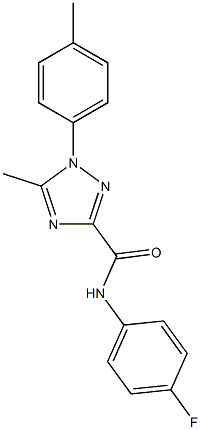 N-(4-fluorophenyl)-5-methyl-1-(4-methylphenyl)-1H-1,2,4-triazole-3-carboxamide Struktur