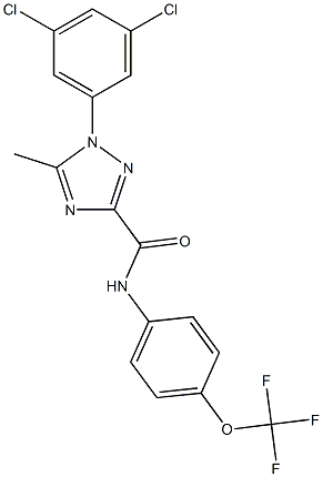 1-(3,5-dichlorophenyl)-5-methyl-N-[4-(trifluoromethoxy)phenyl]-1H-1,2,4-triazole-3-carboxamide Struktur