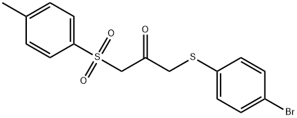 1-[(4-bromophenyl)sulfanyl]-3-(4-methylbenzenesulfonyl)propan-2-one Struktur