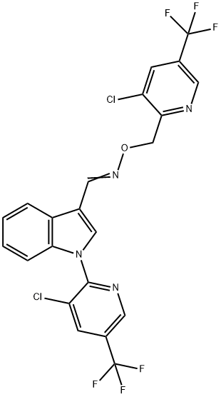 (Z)-({1-[3-chloro-5-(trifluoromethyl)pyridin-2-yl]-1H-indol-3-yl}methylidene)({[3-chloro-5-(trifluoromethyl)pyridin-2-yl]methoxy})amine Struktur