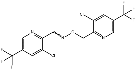 (E)-{[3-chloro-5-(trifluoromethyl)pyridin-2-yl]methoxy}({[3-chloro-5-(trifluoromethyl)pyridin-2-yl]methylidene})amine Struktur