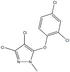 3,4-dichloro-5-(2,4-dichlorophenoxy)-1-methyl-1H-pyrazole Struktur