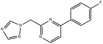 4-(4-fluorophenyl)-2-(1H-1,2,4-triazol-1-ylmethyl)pyrimidine Struktur