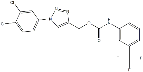 [1-(3,4-dichlorophenyl)-1H-1,2,3-triazol-4-yl]methyl N-[3-(trifluoromethyl)phenyl]carbamate Struktur